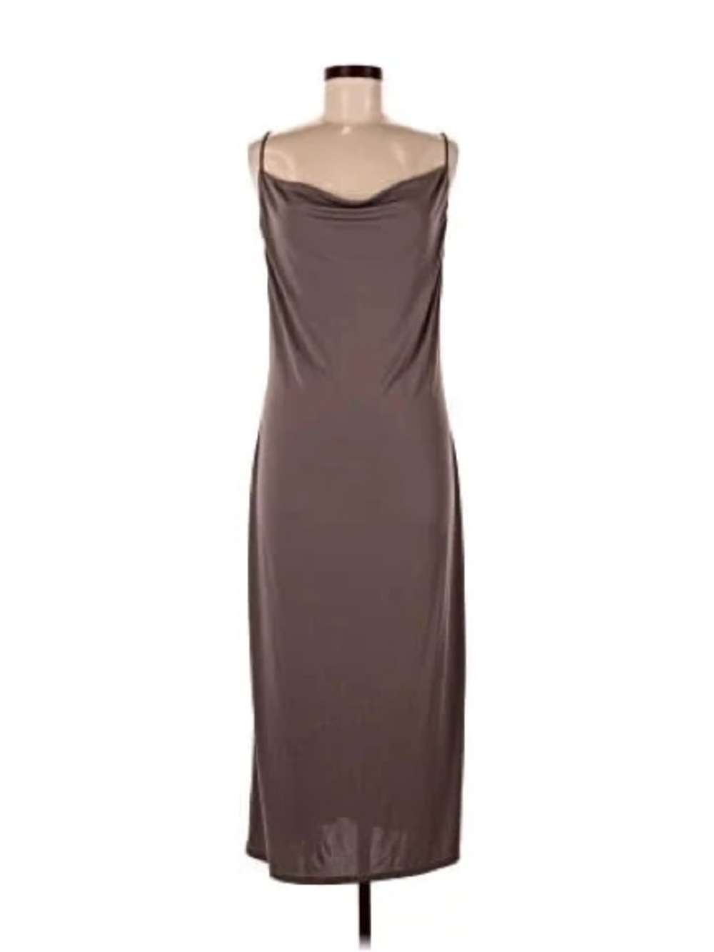 Zara Taupe Slip Midi Dress